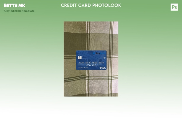 Модерен стил Азербејџан ATA банка виза картичка photolook пред шаблон